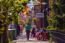 Spring in Columbus' German Village neighborhood