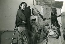 Bernice Bing in her North Beach studio, approx. 1958–1961. Photo by C.R. Snyder 