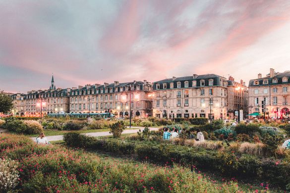 Le Jardin des Lumieres at sunset