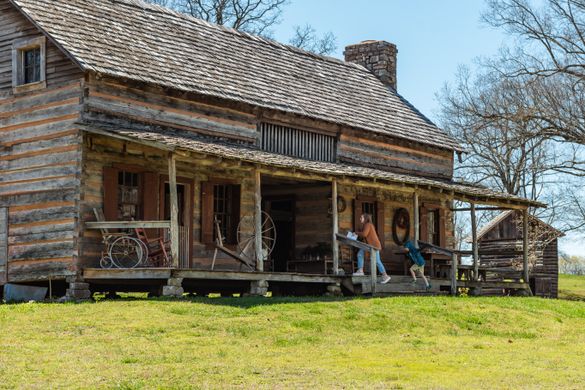 Historic Collinsville Pioneer Settlement Dogtrot House