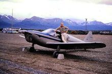 Jim Thurston with his Globe Swift in Anchorage, Alaska