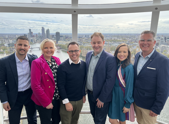 (L-R) from Merlin Entertainments: Sunny Jouhal – Divisional Director, Gateway UK, Jennifer Dardis – Trade Regional Director UK and Hywel Mathias – Chief Commercial Officer.  From Go City: Jon Owen – Chief Executive Officer,  Judy Gauthier, Chief Commercia