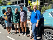 Our latest enthusiastic team member, Reggie the road van, is setting a cracking pace around NSW to spread the word of our partnership with OzFish Unlimited and show off Reflections' new look. After an important ministerial meeting in Corindi, Reggie zippe