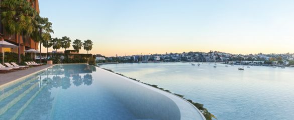 Render of the infinity pool at Kimpton in Brisbane’s Teneriffe