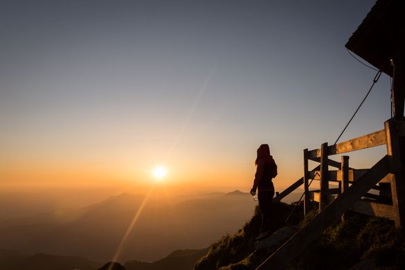 Lever du soleil au Kellerjoch, Tyrol 