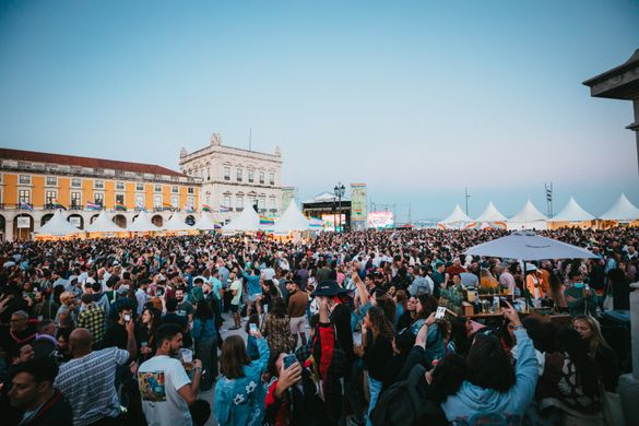 Pride celebrations in Lisbon’s Praça do Comérciol