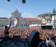 Pride celebrations in Lisbon’s Praça do Comérciol