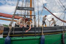 Pic shows Argyll-based Provident's owners, Steve Jones and Morag Slesser, getting her stocked and ship shape for her centenary voyage, as the Argyll and Isles Tourism Cooperative launches a new bid for their stunning destination on the west coast of Scotl