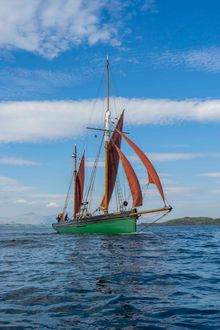 Pic shows Argyll-based Provident's owners, Steve Jones and Morag Slesser, getting her stocked and ship shape for her centenary voyage, as the Argyll and Isles Tourism Cooperative launches a new bid for their stunning destination on the west coast of Scotl