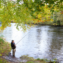 Fishing in the River Earn at Braidhaugh