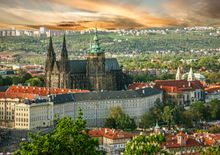 Saint Vitus Cathedral is part of Prague Castle, the largest castle complex in the world