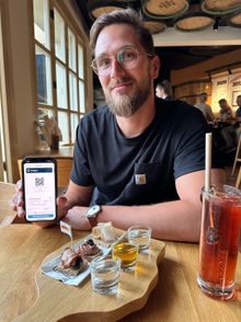 Go City's Regional Director for Sweden and the Czech Republic, Filip Olsok enjoying a premium tasting at the R. JELÍNEK Slivovitz Museum