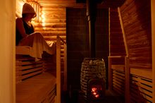 sauna with a forest tree feeling