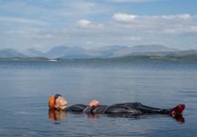 Photo caption: Emma MacDonald, owner of Wild Hebridean Swimming, launches the Argyll and Isles Tourism Cooperative’s new drive to revive the ancient healing properties in the heartland of the historic Gaelic kingdom of Dál Riata – the coast of the Gaels -