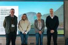 Premiere ceremony - Sigurður Jökull Ólafsson from Faxaflóahafnir sf. (Associated Icelandic Ports); Karin Strand VP Expeditions Development at HX; Norwegian ambassador in Reykjavik, Cecilie Willoch; and Jan Robin Pettersen, Chief Engineer of MS Fridtjof Na