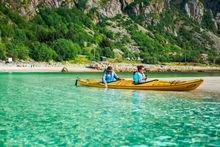 Kayaking from Svolvær, Lofoten Islands, Norway 