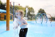 The Heritage Park all-Inclusive Splash Pad and Playground is a perfect summer spot for cooling down.