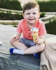 Young Henry enjoys a fresh-made ice cream cone from Frozen Fuel at Downtown Commons.