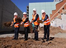 Crystalbrook Sam LtoR: George Samaras, Chris Samaras, Premier Peter Malinauskas, and Geoff York