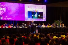 President and CEO of Visit Tampa Bay, Santiago C. Corrada, welcomes the brothers and distinguished guests of Omega Psi Phi Fraternity, Inc. during their 84th Grand Conclave June 28. Hillsborough County’s tourism industry saw its best June in history with 