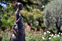 Princess Grace statue in the Rose Gardens-Rainier III Sculpture Trail 