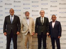 Pictured above, from left to right: Mr. Rashed Mohammed Ahmed Darwa Alkaabi, Director of Alwathba Investment, Mr. William E. Heinecke, Founder and Chairman of Minor International, Mr. Shuichi Oishi, CEO of Kajima Development, and Mr. Dillip Rajakarier, Gr