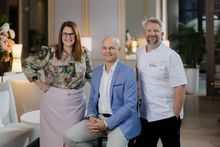 Megan Reid, Arpad Romandy, Chef Mark Marshall 