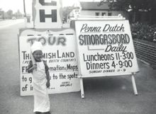 Managing Partner, Dan Strauss, as a young boy outside of Miller's. He had just been rolling pie crust.