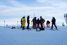 Les 2 Alpes ski première trace ski patrol-