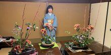 Ikebana flower class, Japan