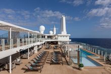 Pool deck on Silversea ship 