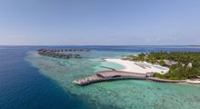 The St. Regis Maldives Vommuli Resort, The Whale Bar aerial view