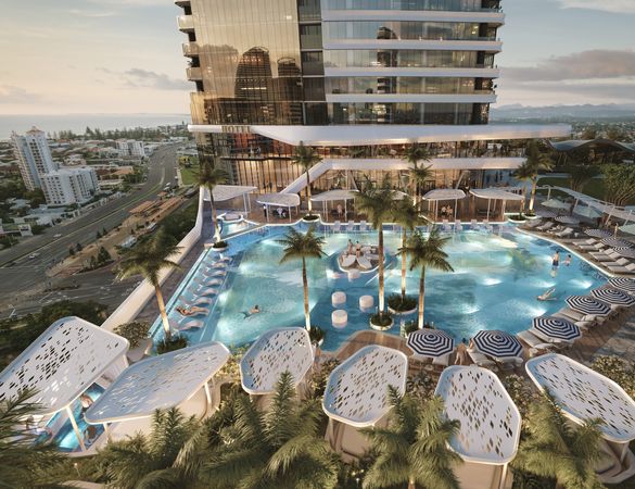 Andaz Gold Coast pool deck Andaz Gold Coast pool deck