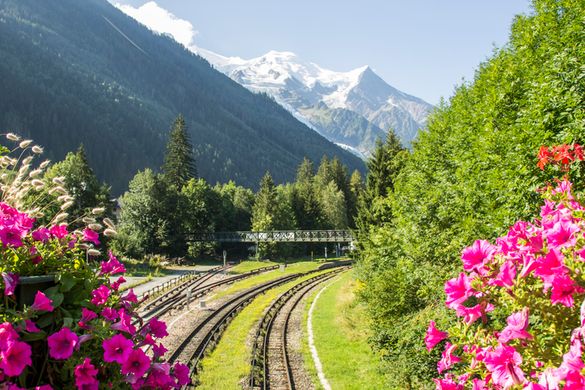 Caption: Summer in Chamonix, Mont Blanc