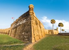 The 16th century Castillo de San Marcos stands on St. Augustine's Bayfront as testament to Florida's strength.