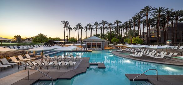 The pool complex at Grand Hyatt Scottsdale Resort