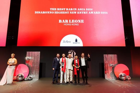 Hong Kong's Bar Leone ranks No.2 and takes The Best Bar in Asia 2024 Award and  Disaronno Highest New Entry Award 2024 at World's 50 Best Bars 2024 