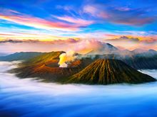 Mount Bromo volcano, Bromo, Tengger Semeru National Park, East Java, Indonesia