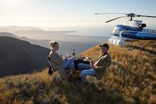 MICRO HOSPITALITY - Lunch on a New Zealand mountain after travel by helicopter  