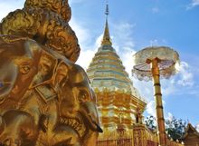 TOP 5 DESTINATION - Thailand - The stupa of the Wat Phra That Doi Suthep, Chiang Mai