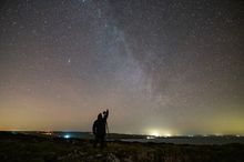 Pointing to the Core at Mull of Galloway