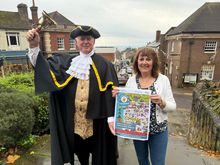 Cllr Julie Wood, Portfolio Holder for Economic Development and Tourism at Malvern Hills District Council, and Mike Fray, Malvern’s Town Crier.