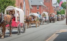 The Appalachian Wagon Train rolls through Pennsylvania's Laurel Highlands region to celebrate Meyersdale Borough's 150th anniversary.