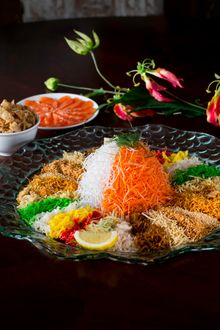 The Yee Sang Toss signifies growth and prosperity