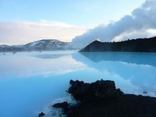 Calm, blue waters at the Blue Lagoon