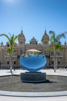 Anish Kapoor mirror sculpture on Monaco Casino Square