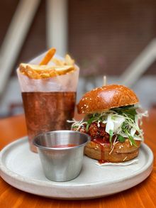 Cindy's Korean Fried Chicken Sandwich 