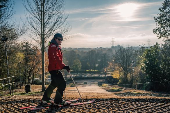 Owner of Runcorn Ski Centre John Doyle on the slopes 