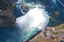 Niagara Falls, Ontario, cascading into the Niagara river.