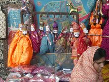 Local art seen in the bazaars of Jaipur, India